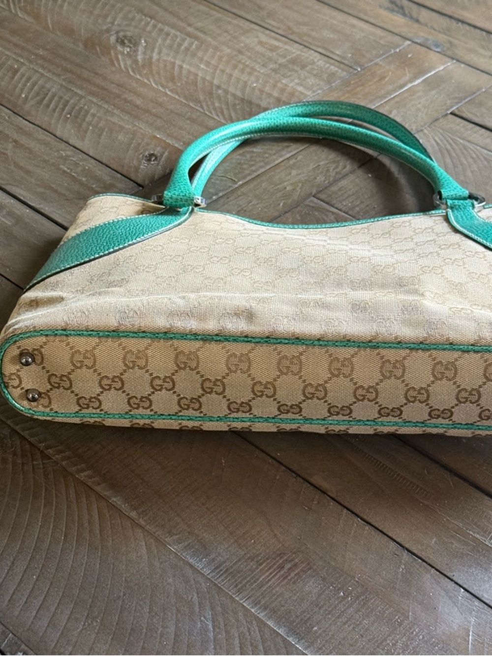 GUCCI TURQUOISE TOTE DESIGNED BY TOM FORD - Picture 13 of 16